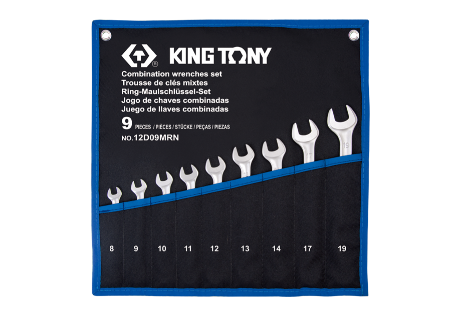 KING TONY 9 PC. Combination Wrench Set 12D09MRN