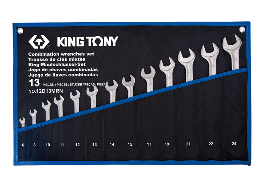 KING TONY 13 PC. Combination Wrench Set 12D13MRN