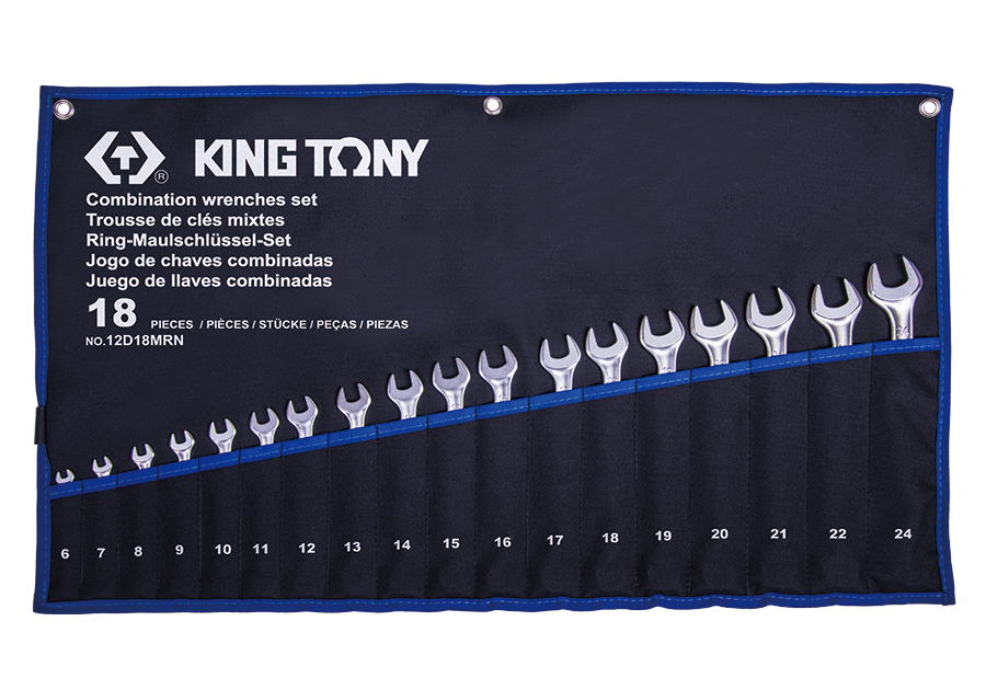 KING TONY 18 PC. Combination Wrench Set 12D18MRN