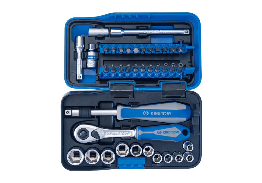KING TONY 39 PC. 1/4" DR. Combination Socket Set 2539MR-AM