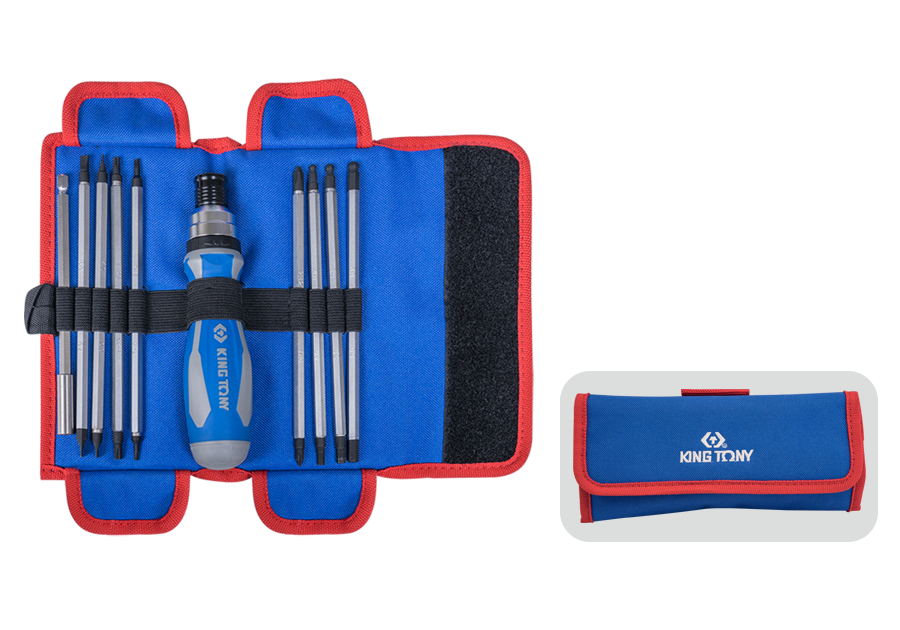 KING TONY 16 PC. 45T Telescopic Ratchet Screwdriver Set 32526MRN