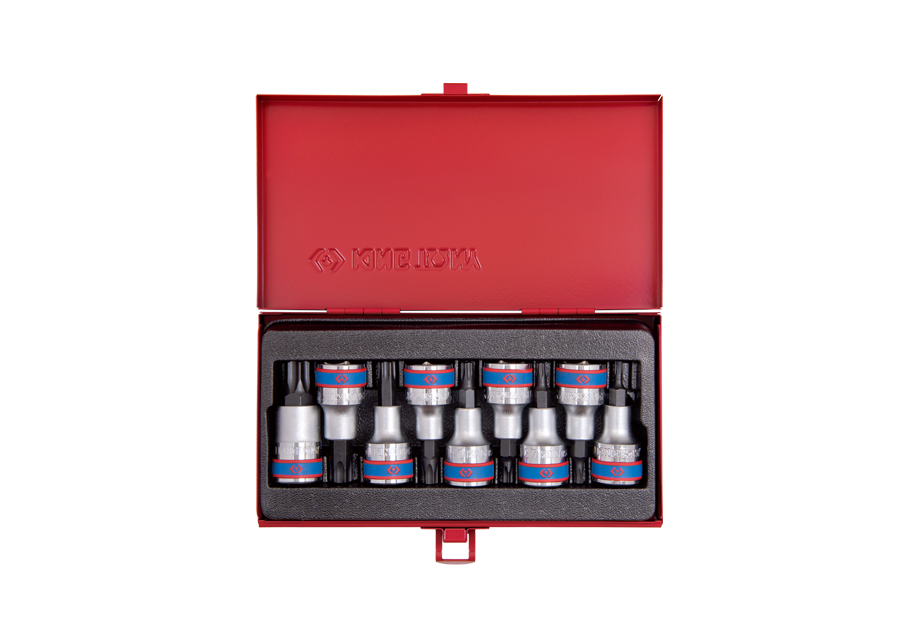 KING TONY 9 PC. 1/2" DR. Torx Head Bit Socket Set 4109PR