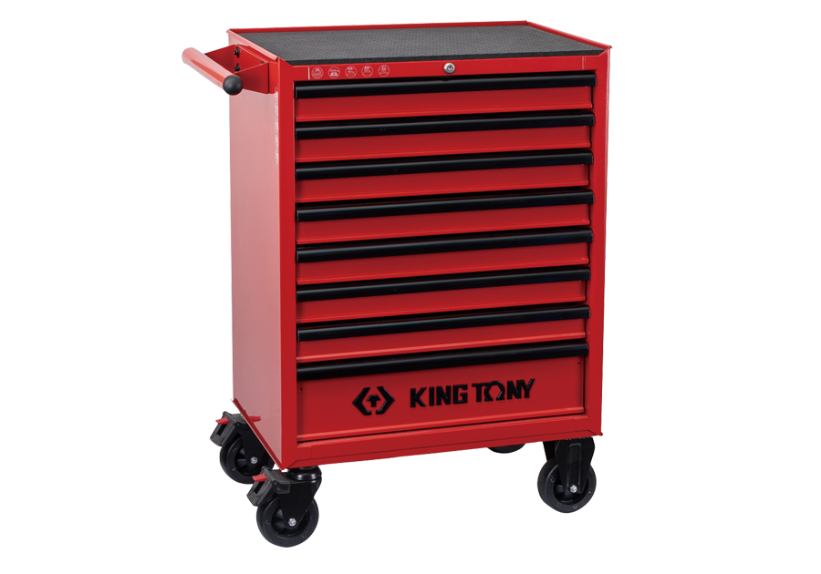 KING TONY 8 Drawers Ball Bearing Type Tool Trolley 87437-8U