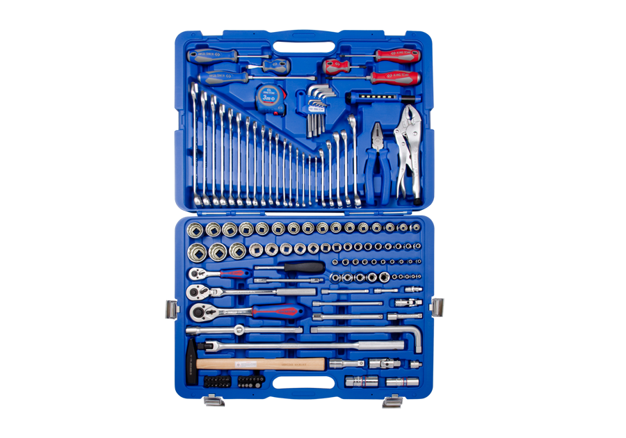 KING TONY 143 PC. 1/4"+3/8"+1/2" DR. Socket & Tool Set SC9043MR
