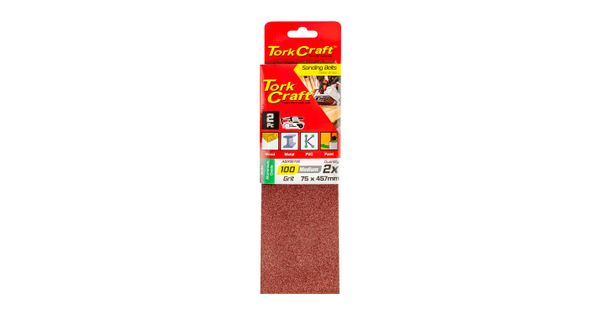 Sanding Belt 75 X 457mm 100grit 2/pack product image