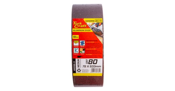 Sanding Belt 75 X 533mm 80 Grit 10/pack product image