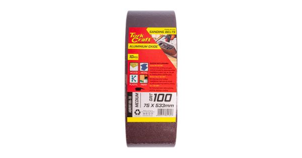 Sanding Belt 75 X 533mm 100grit 10/pack product image