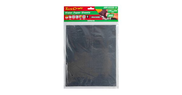 Water Paper 230 X 280mm 320 Grit Wet & Dry 10 Per Pack Std product image