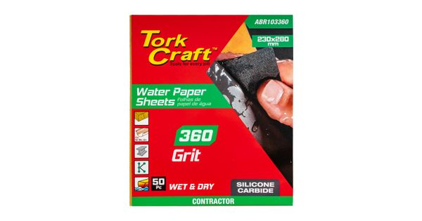 Water Paper 230 X 280mm 360 Grit Wet & Dry 50 Per Pack Std product image