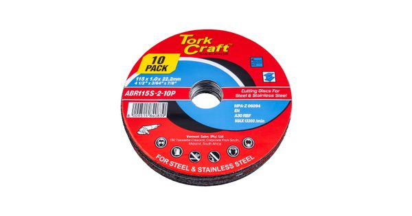Cutting Disc Steel & Ss 115 X 1.0 X 22.2 Mm 10 Pack product image