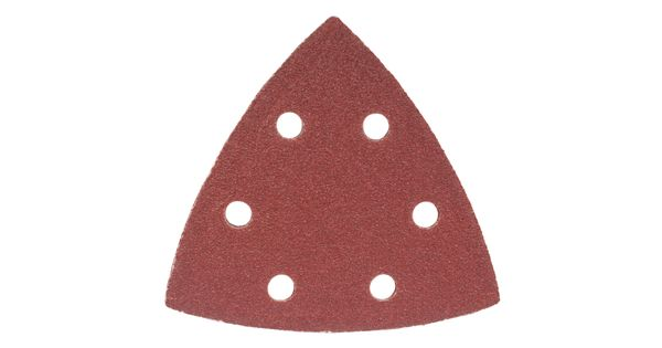 Sanding Triangle Sheet 80grit 94x94x94mm 5/pack W/holes Hook & Loop product image