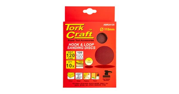 Sanding Disc 115mm 120 Grit 10/pack Hook And Loop product image