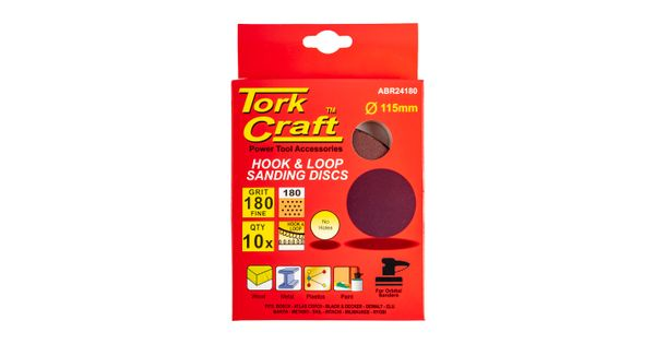 Sanding Disc 115mm 180 Grit 10/pack Hook And Loop product image
