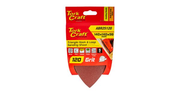 Sanding Triangle 120 Grit 140 X 140 X 98mm 5/pack W/h Hook And Loop product image