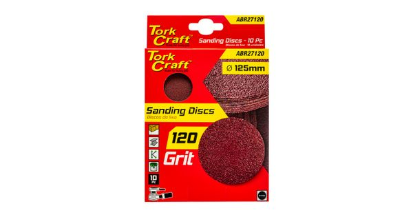 Sanding Disc 125mm No Hole 120 Grit 10/pack Hook And Loop product image