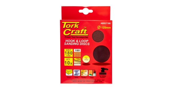 Sanding Disc 125mm No Hole 180 Grit 10/pack Hook And Loop product image
