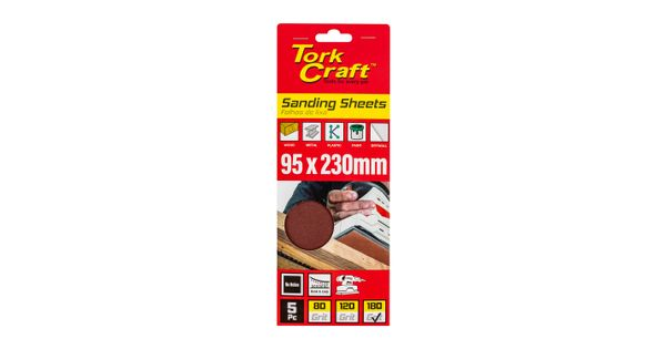 Sanding Sheet Orb 95 X 230mm 180gr Hook And Loop No Holes 5/pk product image