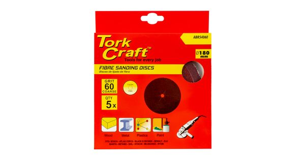Fibre Disc 180mm 60 Grit 5/pack product image