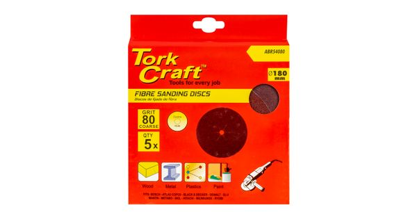 Fibre Disc 180mm 80 Grit 5/pack product image