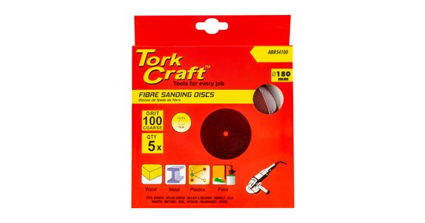 Fibre Disc 180mm 100 Grit 5/pack product image