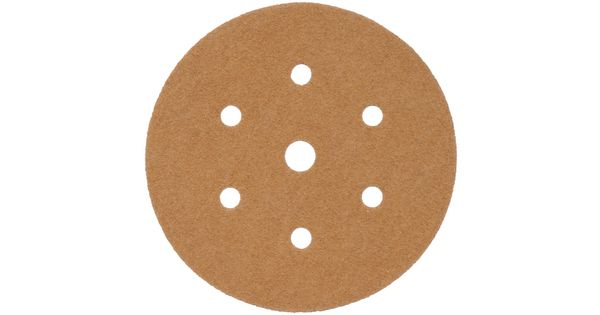 Gold Disc (50 Pieces) 40 Grit 150mm X 6+1 Holes Hook And Loop product image