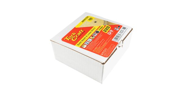 Gold Disc (50 Pieces) 220 Grit 125mm X 8 Holes Hook And Loop product image