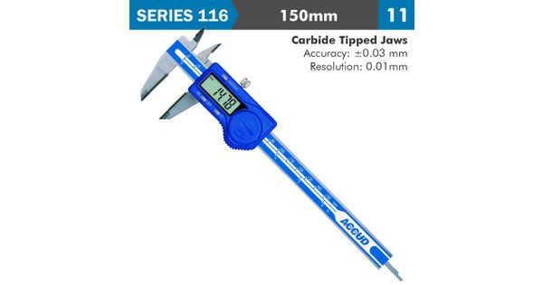 Dig. Caliper 150mm 0.03mm Acc. Tct Jaws S/steel 0.01mm Res. product image