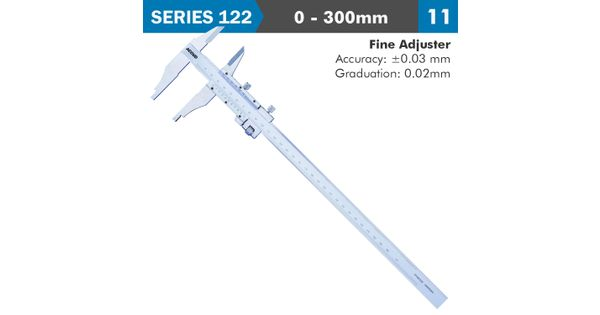 Vernier Caliper 300mm 0.03mm Acc. Fine Adj. 0.02mm Grad. S/steel product image