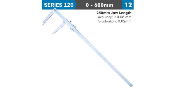 Vernier Caliper 600mm 0.08mm Acc. 250mm 0.02mm Grad S/steel product image