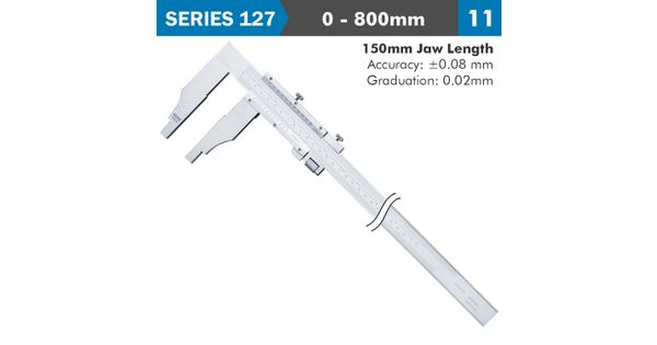 Vernier Caliper 800mm 0.08mm Acc. 150mm 0.02mm Grad S/steel product image