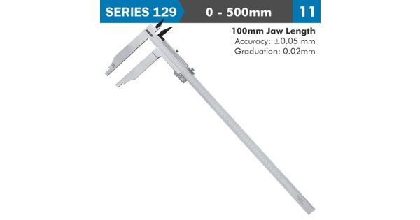 Vernier Caliper 500mm 0.05mm Acc. 100mm 0.02mm Grad S/steel product image