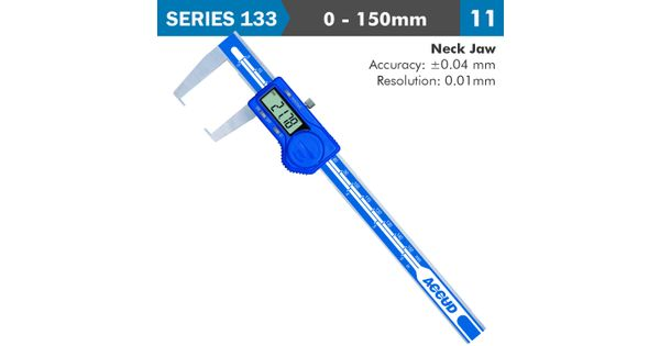Dig. Caliper 150mm 0.04mm Acc. Outside Neck 0.01mm Res. S/steel product image