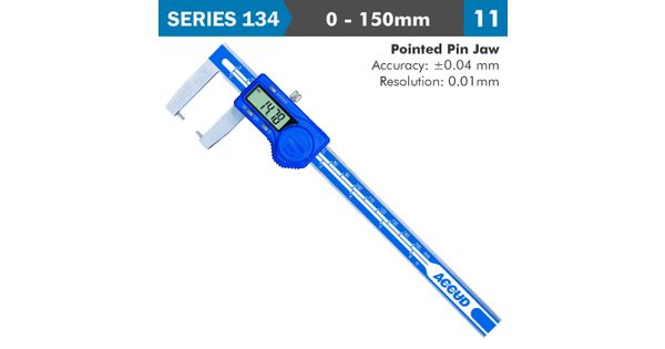 Dig. Caliper 150mm 0.04mm Acc. Outside Point 0.01mm Res. S/steel product image