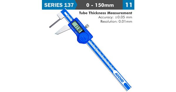 Dig. Tube Thickness Caliper 150mm 0.05mm Acc. 0.01mm Res. S/steel product image