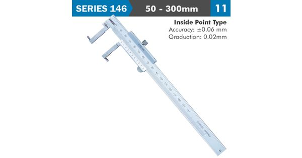 Vernier Caliper 50-300mm 0.06mm Acc. 0.02mm Grad. Inside Point S/steel product image