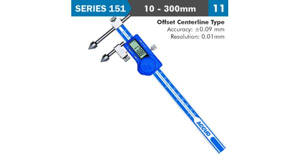 Dig. Caliper 10-300mm Offset Centerline 0.09mm Acc. 0.01mm Res. S/stee product image