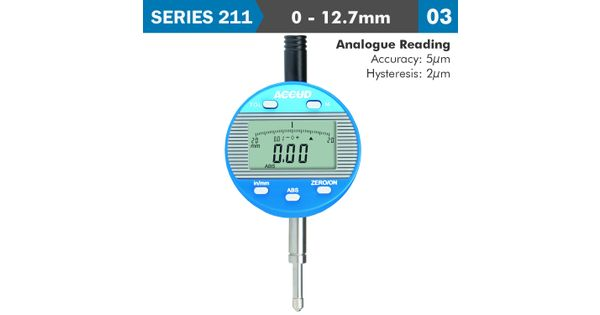 Dig. Indicator Flat & Lug Back 12.7mm 0.01mm Res. product image