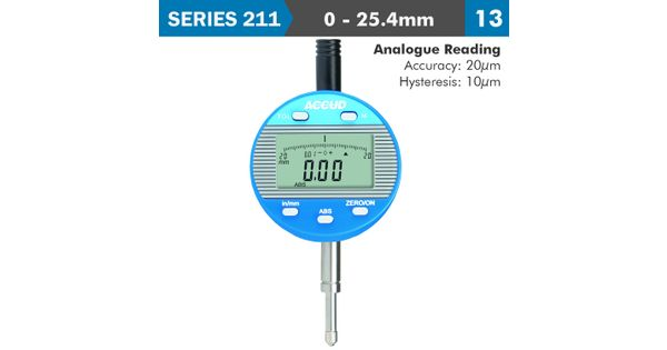 Digital Indicator Flat Back 25.4mm/1' 0.01mm/0.0005' product image