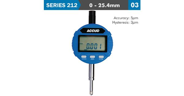 Digital Indicator Flat Back 25.4mm/1' Res0.001 Acc 5mic product image
