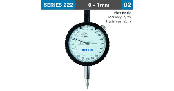 Dial Indicator 1mm 0.001mm Grad. Flat Back product image