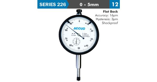 Shockproof Dial Indicator Flat Back 5mm product image