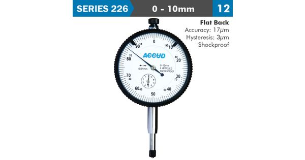Shockproof Dial Indicator Flat Back 10mm product image