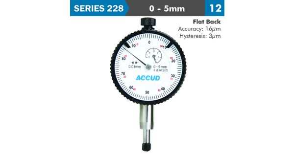 Shockproof Dial Indicator Flat Back 5mm product image