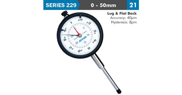 Dial Indicator 50mm 0.01mm Grad. Lug&flat Back product image