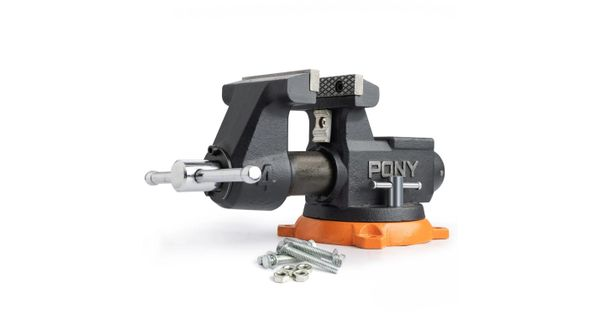 Pony 100mm (4') Pro Heavy-duty Swivel Base Bench Vise product image