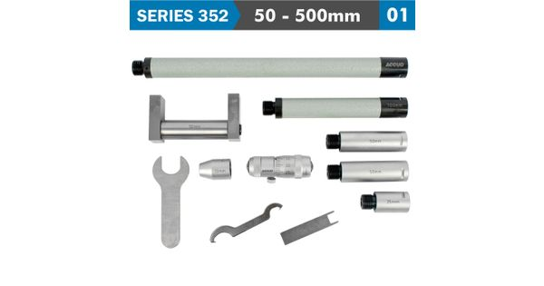 Tubular Inside Micrometer 50-500mm 0.01mm Grad. Extension Rods: 13, 25 product image