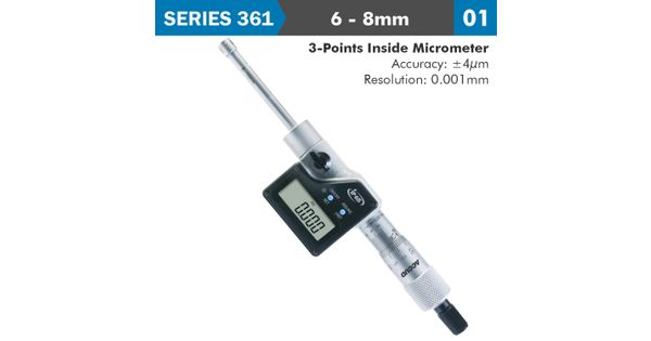 Dig. 3 Points Inside Micrometer 6-8mm 0.004mm Acc. 0.001mm Res. product image