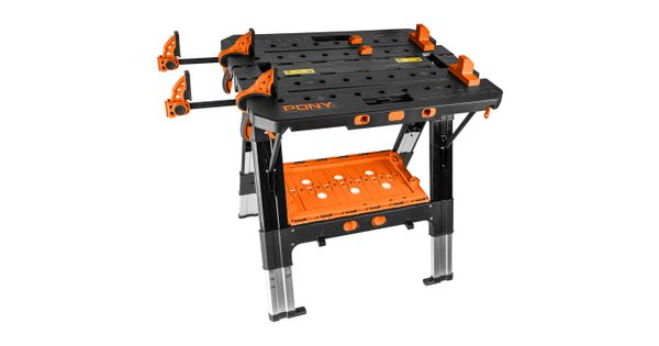 Pony Work Table-sawhorse With 4pc Bench Dogs X2 Clamps product image