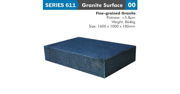 Granite Surface Plate Grade 00 1600x1000x180mm 864kg 0.0058mm Flat product image
