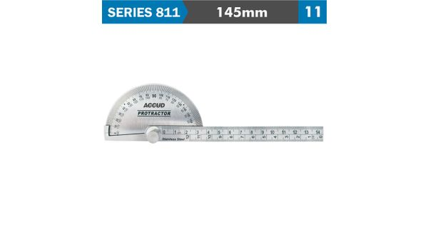 Protractor 90mm X 145mm 0-180deg. Range 0.3deg Accuracy product image